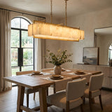 Hamptons Alabaster Rectangular Chandelier 39" 49"