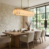 Hamptons Alabaster Rectangular Chandelier 39" 49"