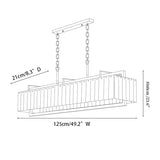 Hamptons Alabaster Rectangular Chandelier 39" 49"