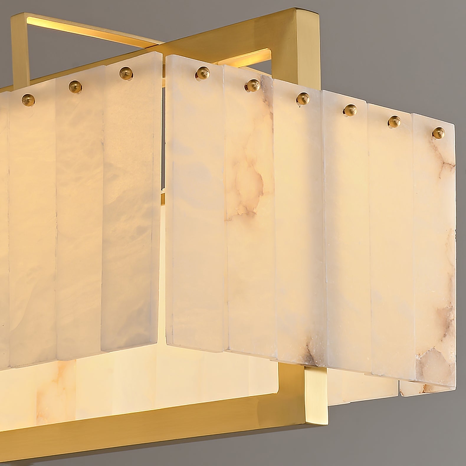 Hamptons Alabaster Rectangular Chandelier 39" 49"