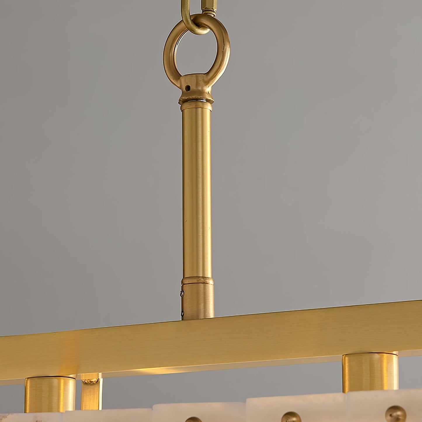 Hamptons Alabaster Rectangular Chandelier 39" 49"