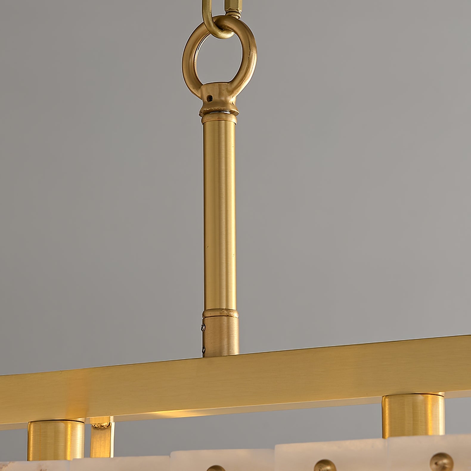 Hamptons Alabaster Rectangular Chandelier 39" 49"
