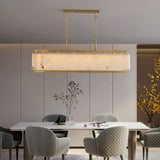 Hamptons Alabaster Rectangular Chandelier 39" 49"