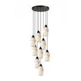 Spindle Alabaster Cluster Chandelier