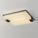 Square Alabaster Flush Mount