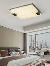 Square Alabaster Flush Mount