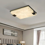 Square Alabaster Flush Mount