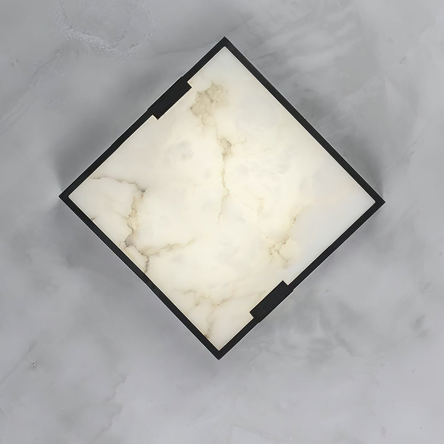 Square Alabaster Flush Mount