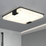 Square Alabaster Flush Mount