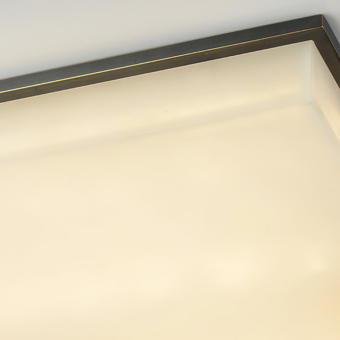 Square Alabaster Flush Mount