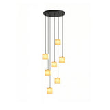 Square Alabaster Staircase Chandelier