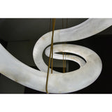 Streamlined Alabaster Pendant Lamp