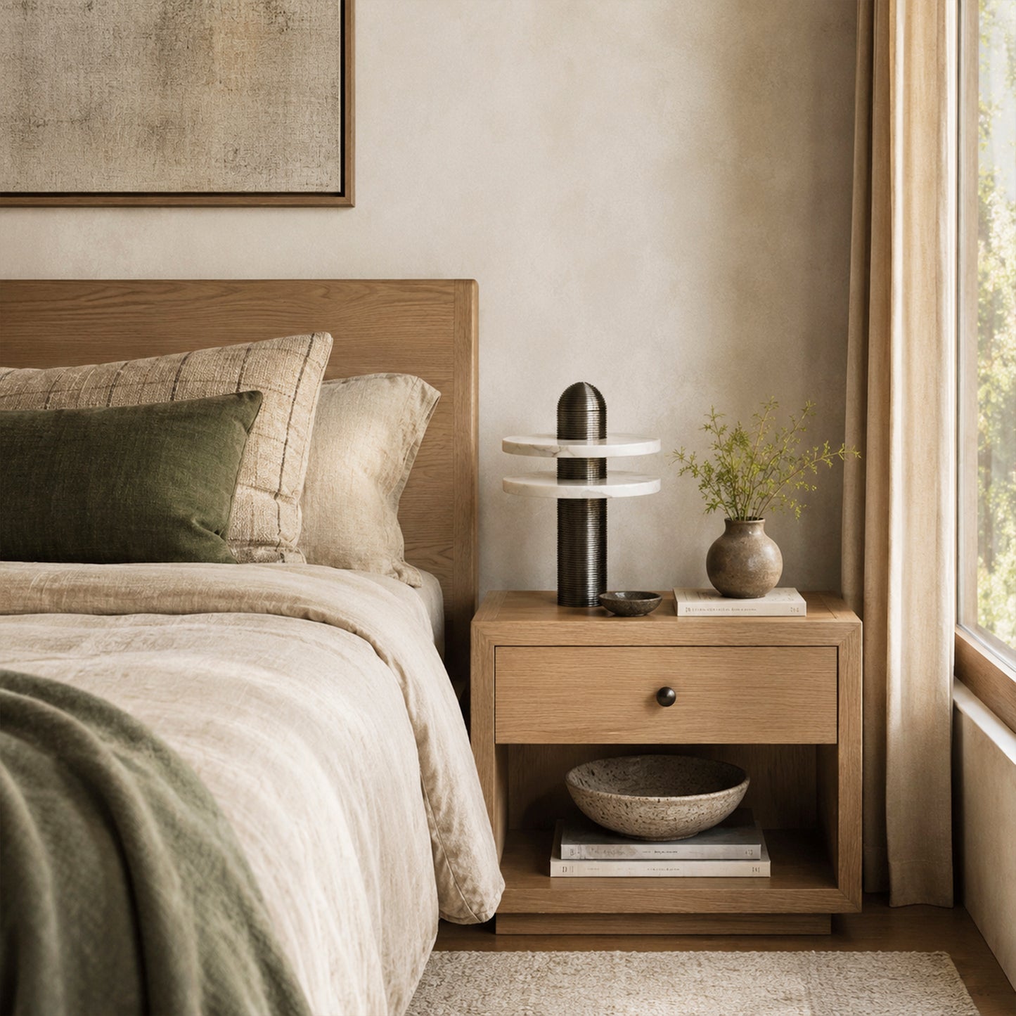 Median Alabaster Table Lamp