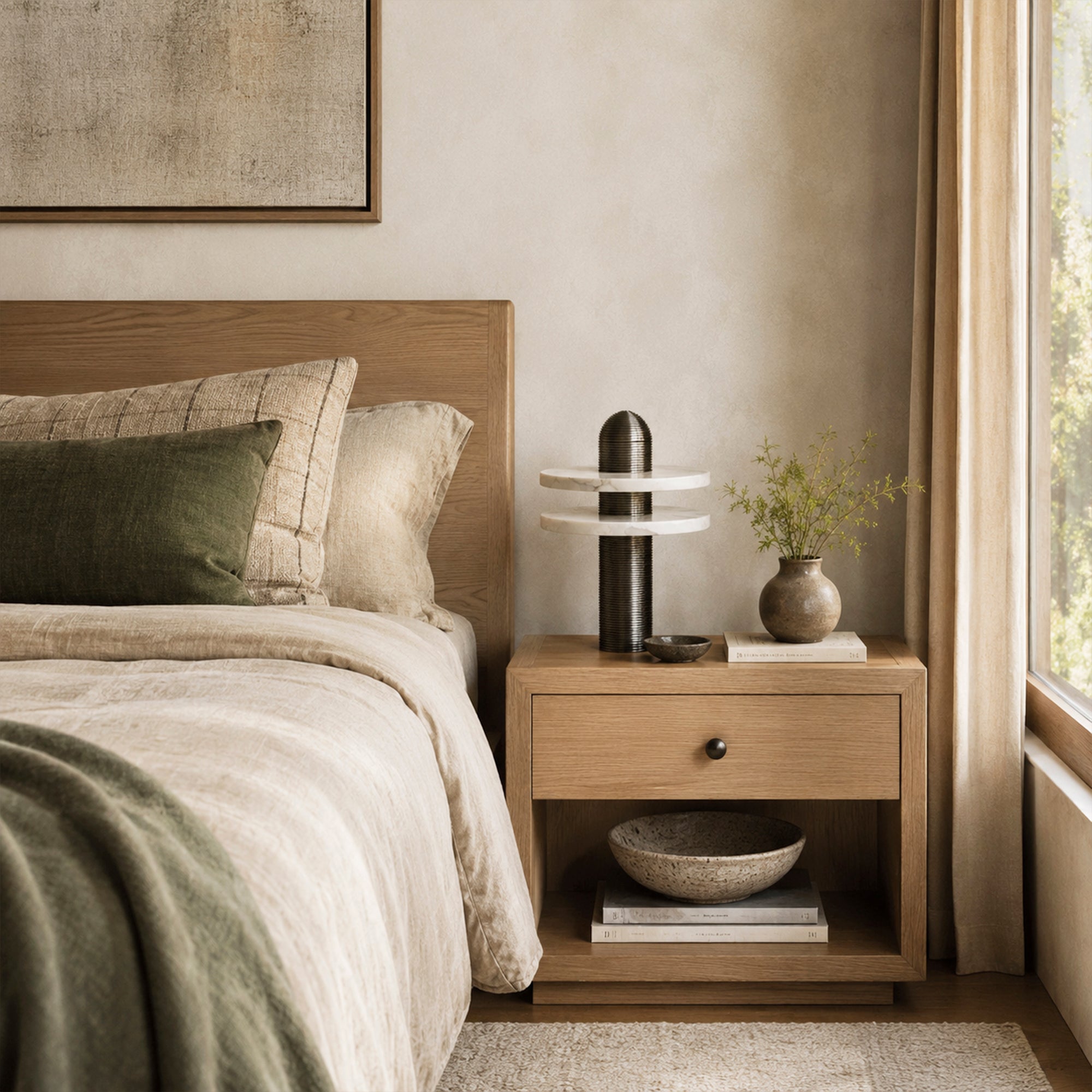 Median Alabaster Table Lamp