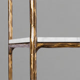 Hand Forged Metal White Marble Shelving