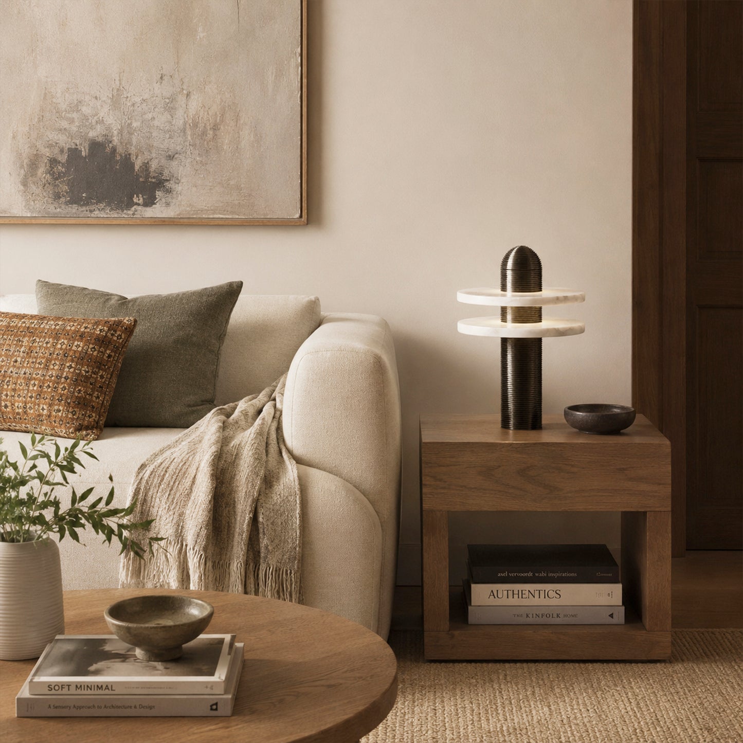 Median Alabaster Table Lamp