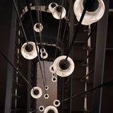 Faceted Alabaster Cluster Chandelier