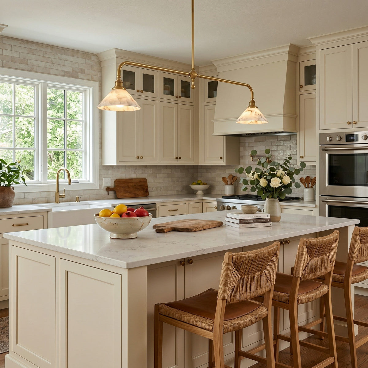 Thetford Alabaster Pendant Light