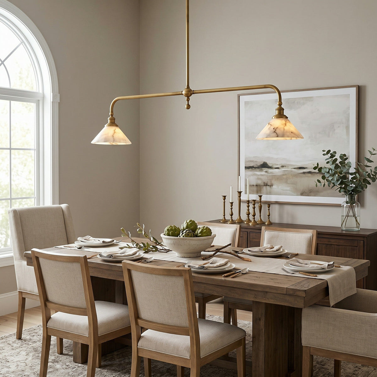 Thetford Alabaster Pendant Light