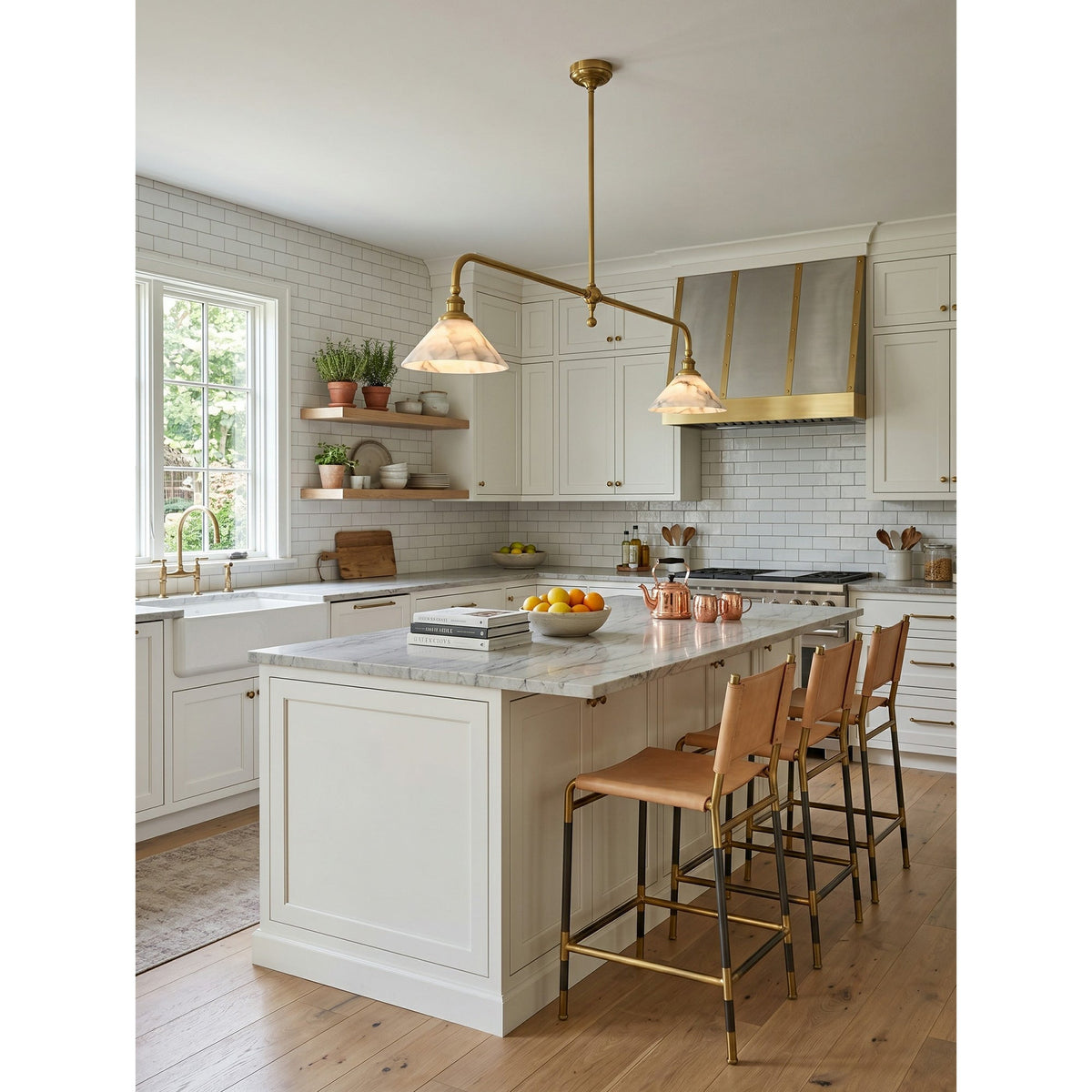 Thetford Alabaster Pendant Light
