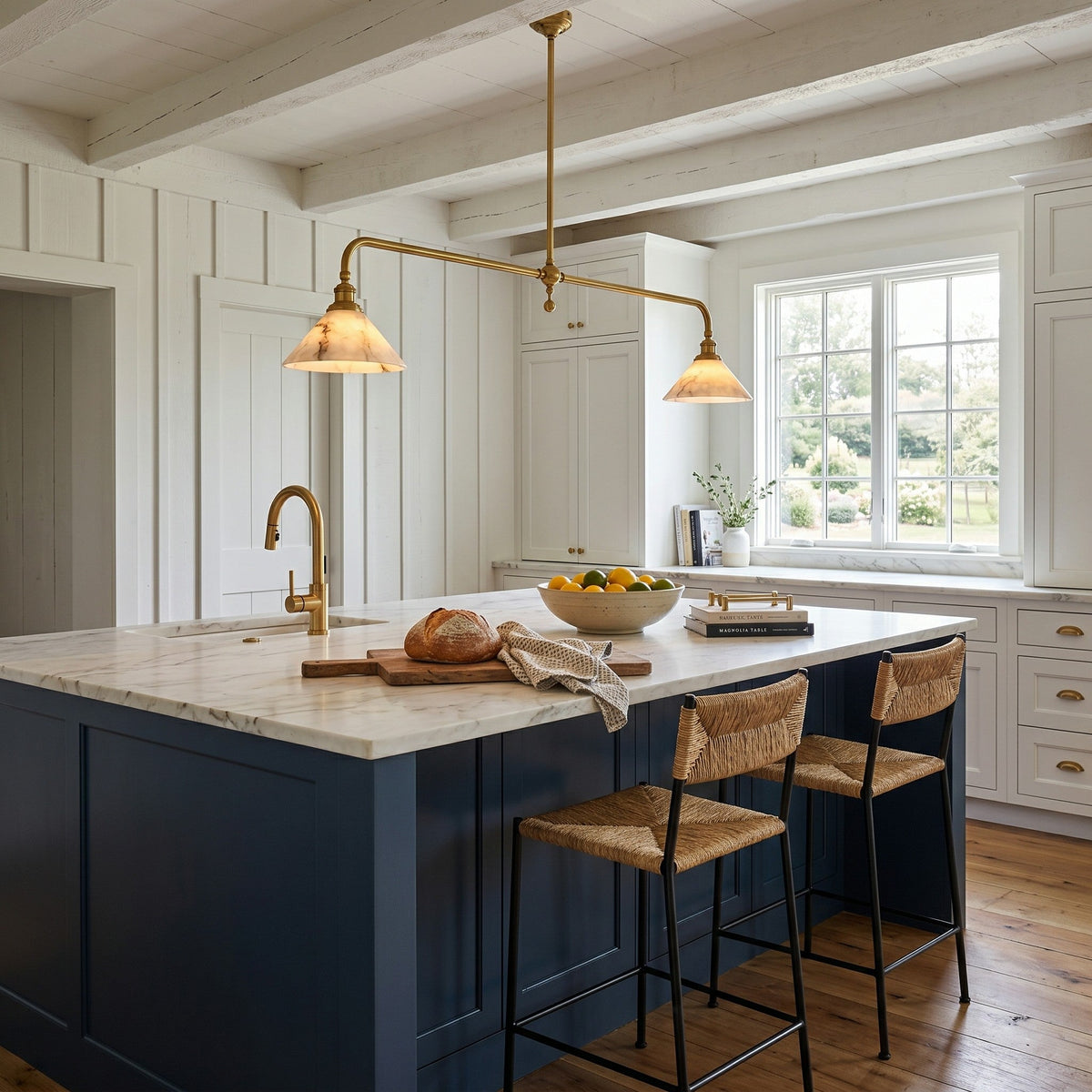Thetford Alabaster Pendant Light