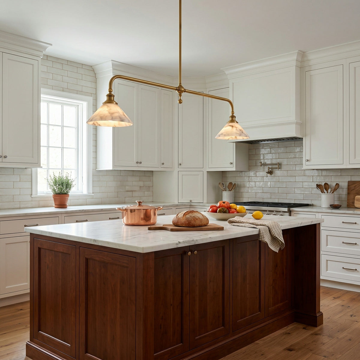 Thetford Alabaster Pendant Light