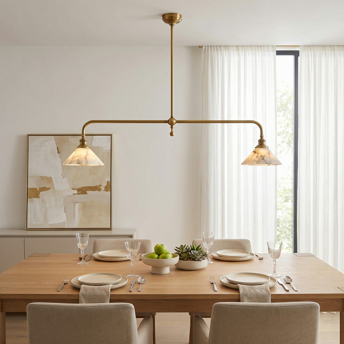 Thetford Alabaster Pendant Light