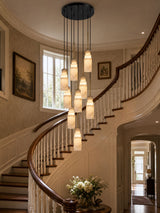 Tiered Alabaster Cluster Chandelier
