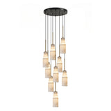 Tiered Alabaster Cluster Chandelier