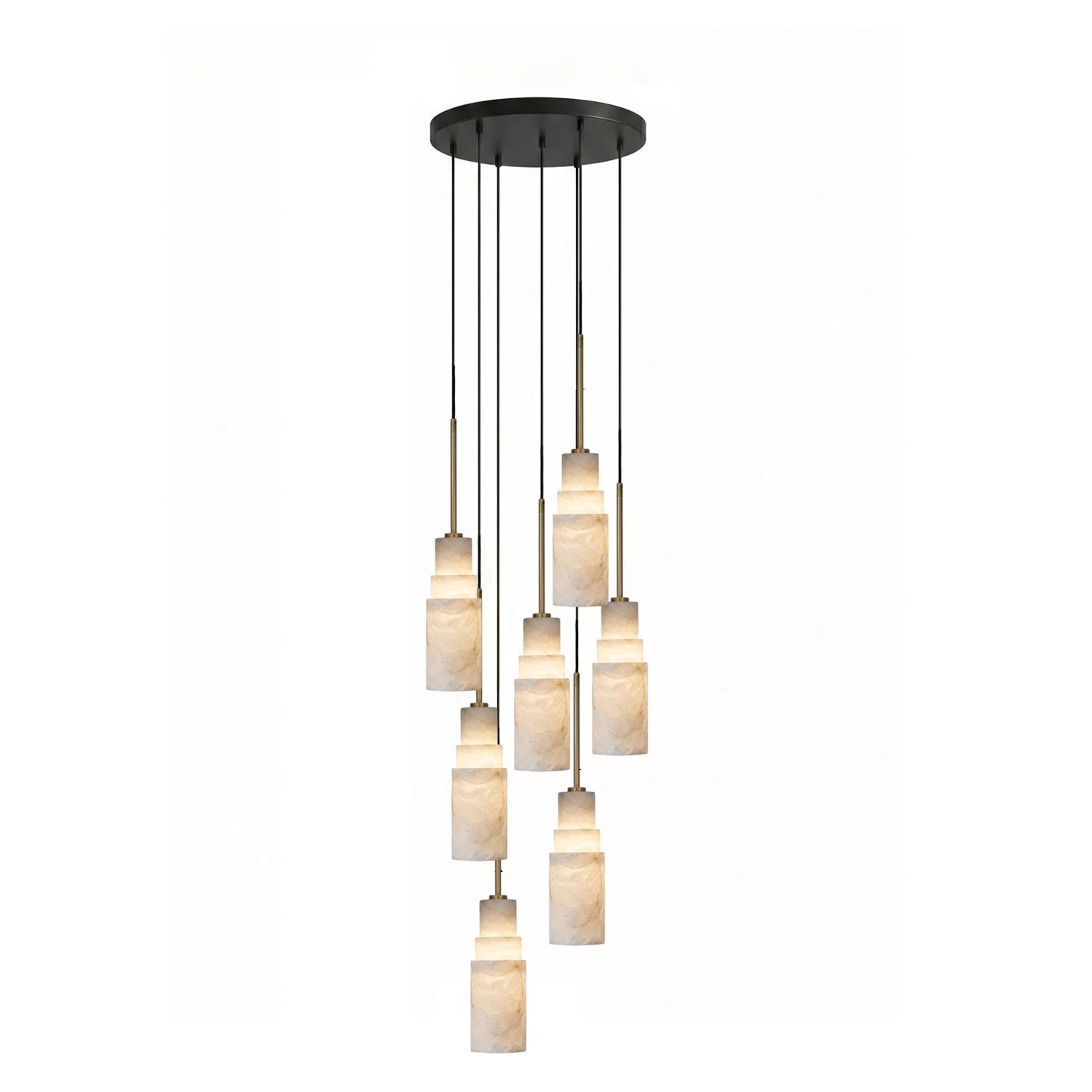Tiered Alabaster Cluster Chandelier