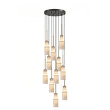 Tiered Alabaster Cluster Chandelier