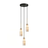 Tiered Alabaster Cluster Chandelier