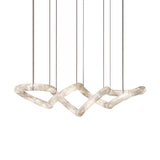 Twisted Ring Alabaster Chandelier