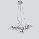 Selenite Crystal Blossom Branching Tree Chandelier