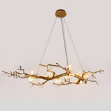 Selenite Crystal Blossom Branching Tree Chandelier