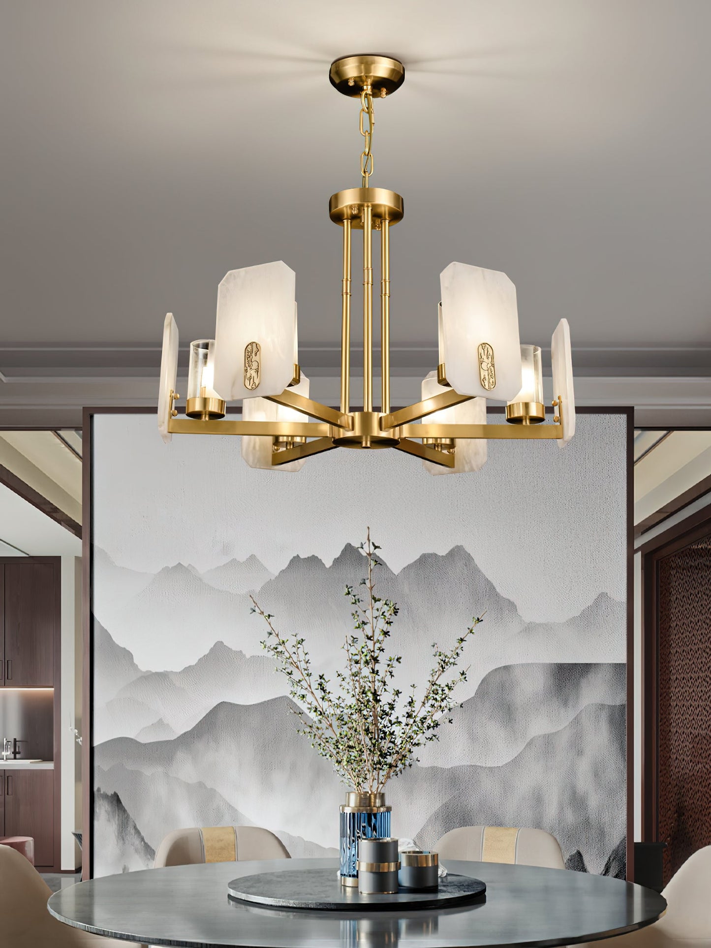 Upton Alabaster Chandelier