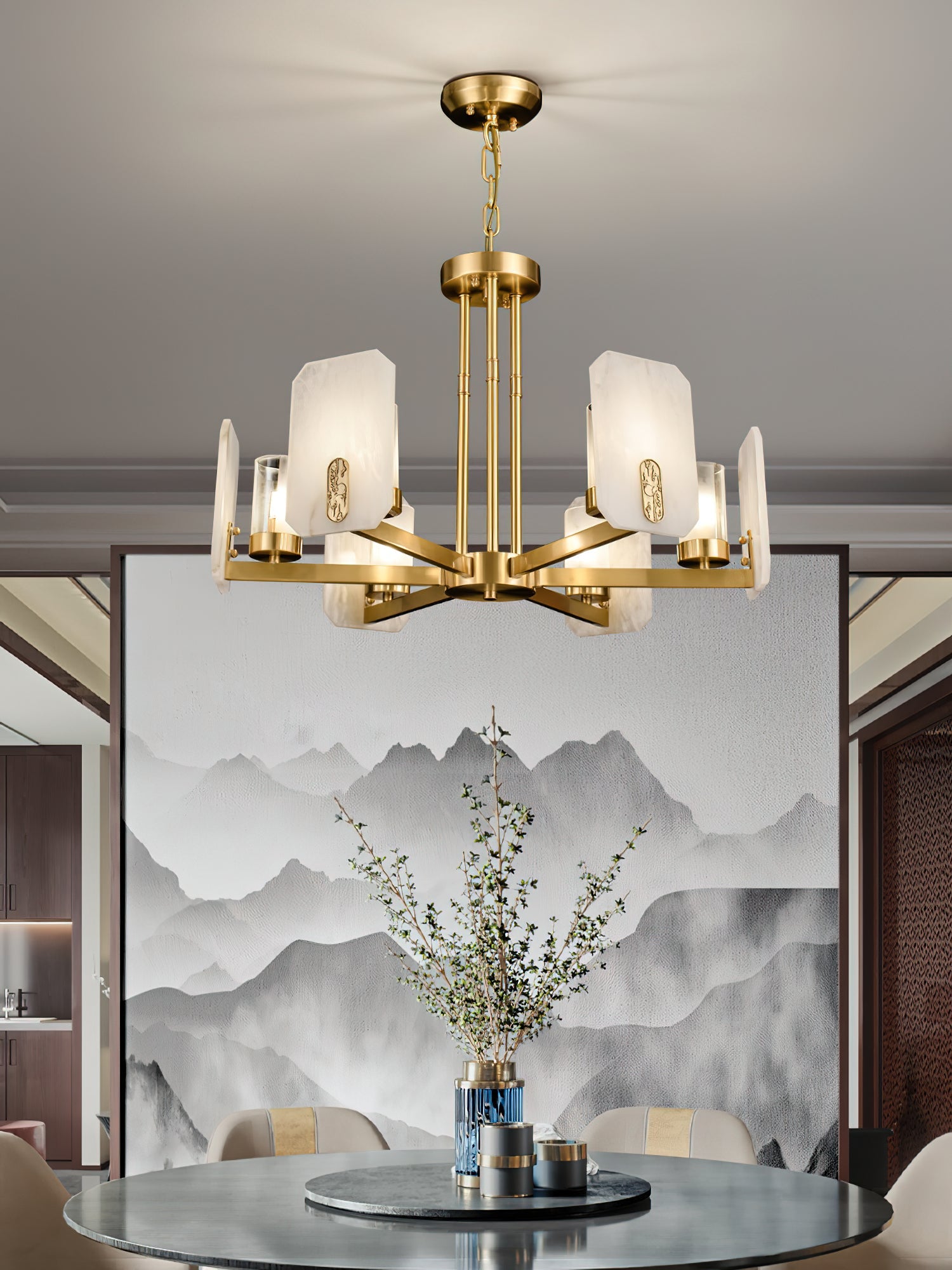 Upton Alabaster Chandelier