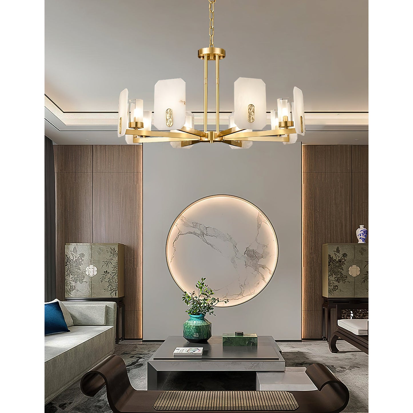 Upton Alabaster Chandelier