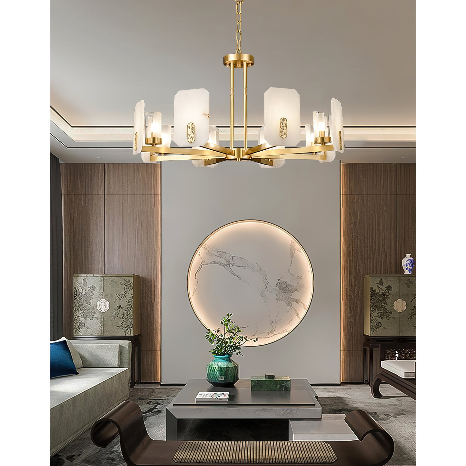 Upton Alabaster Chandelier