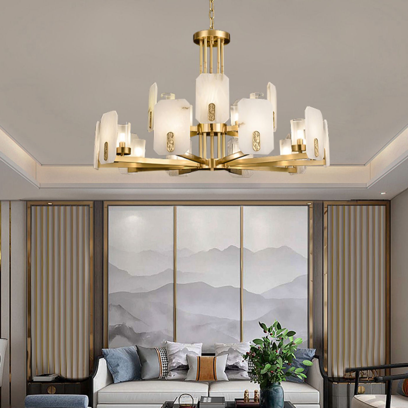 Upton Alabaster Chandelier