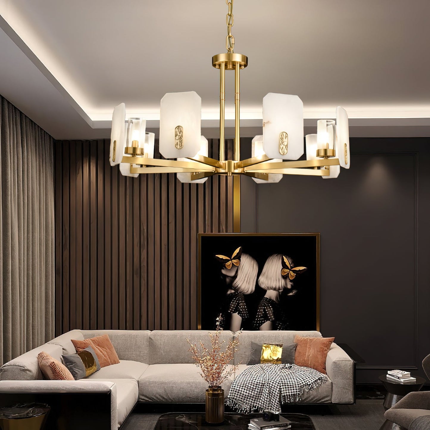 Upton Alabaster Chandelier