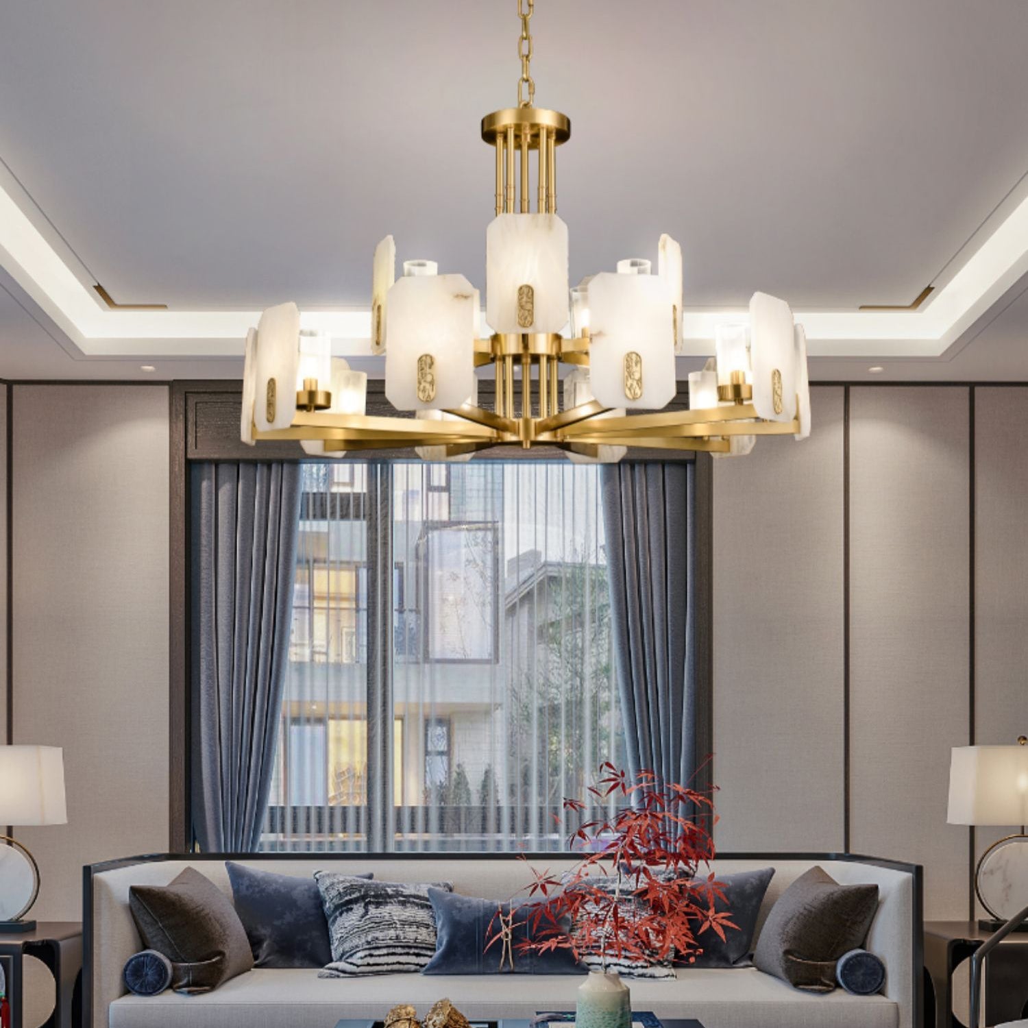 Upton Alabaster Chandelier