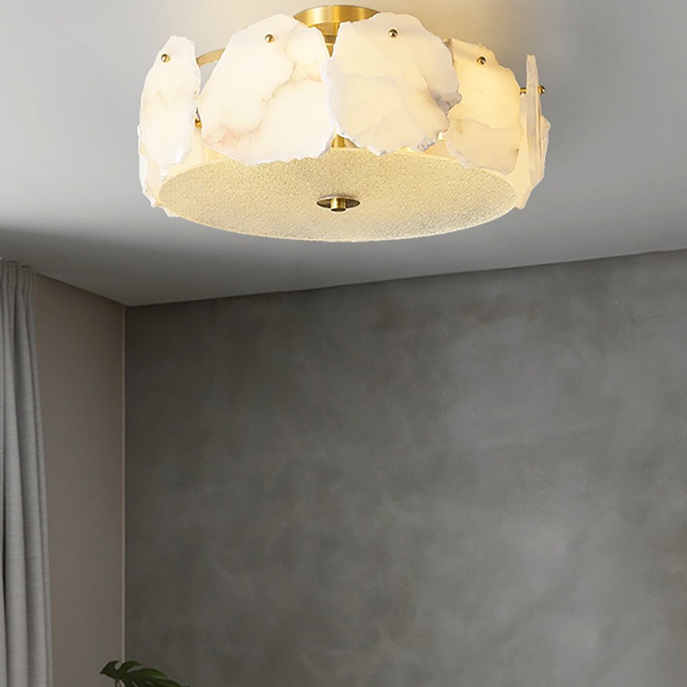 Valeria Alabaster Flush Mount