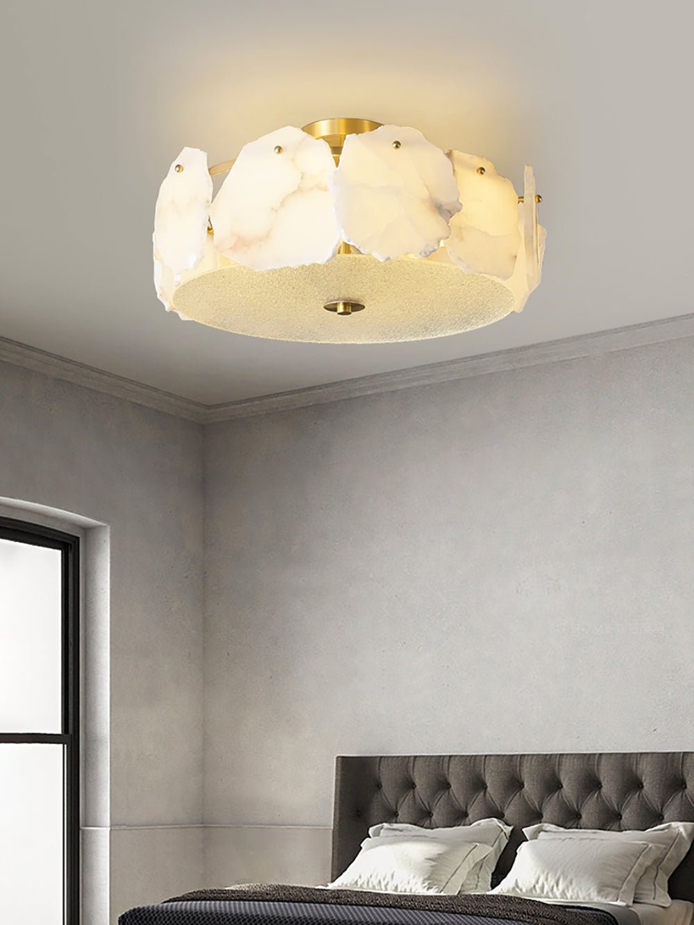 Valeria Alabaster Flush Mount
