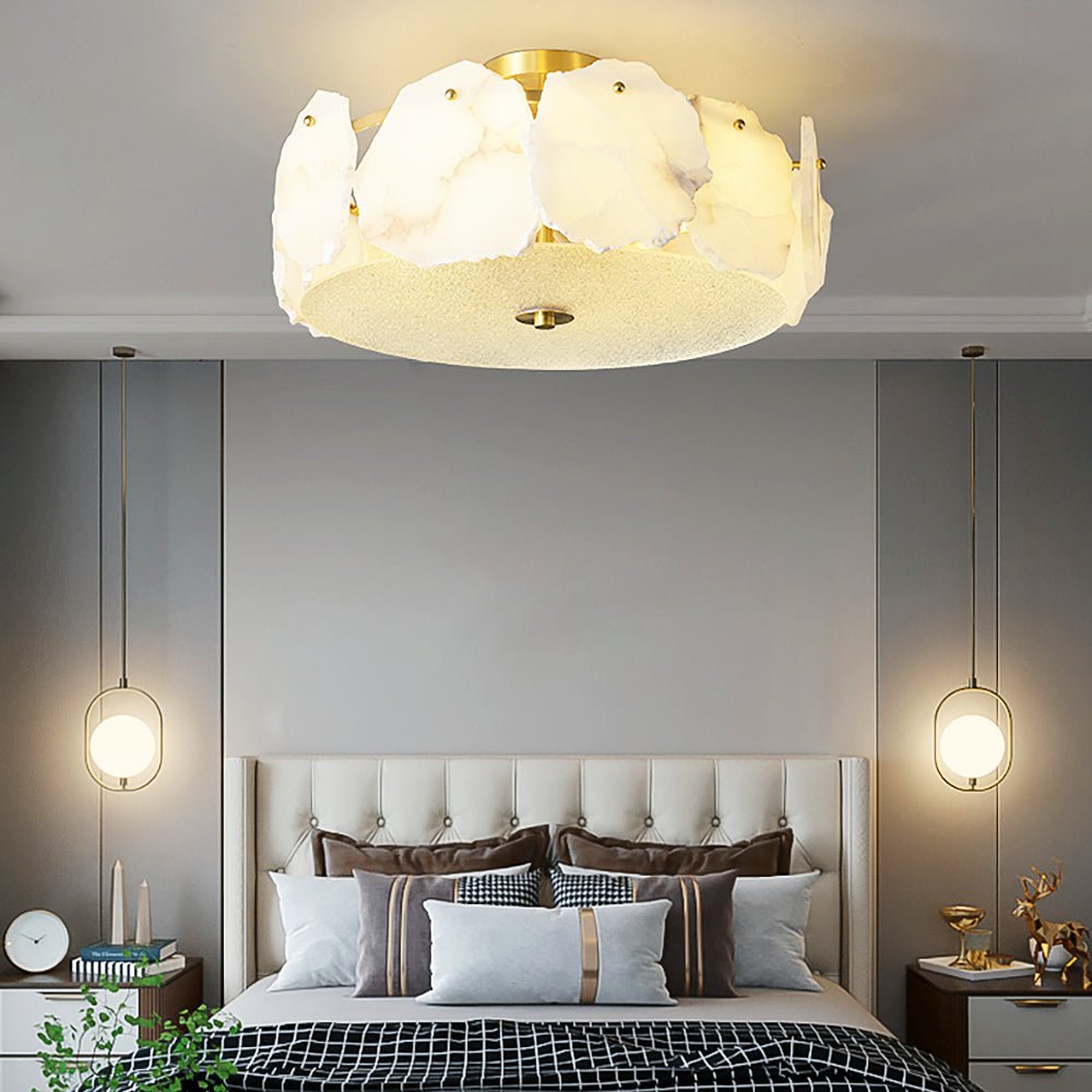 Valeria Alabaster Flush Mount