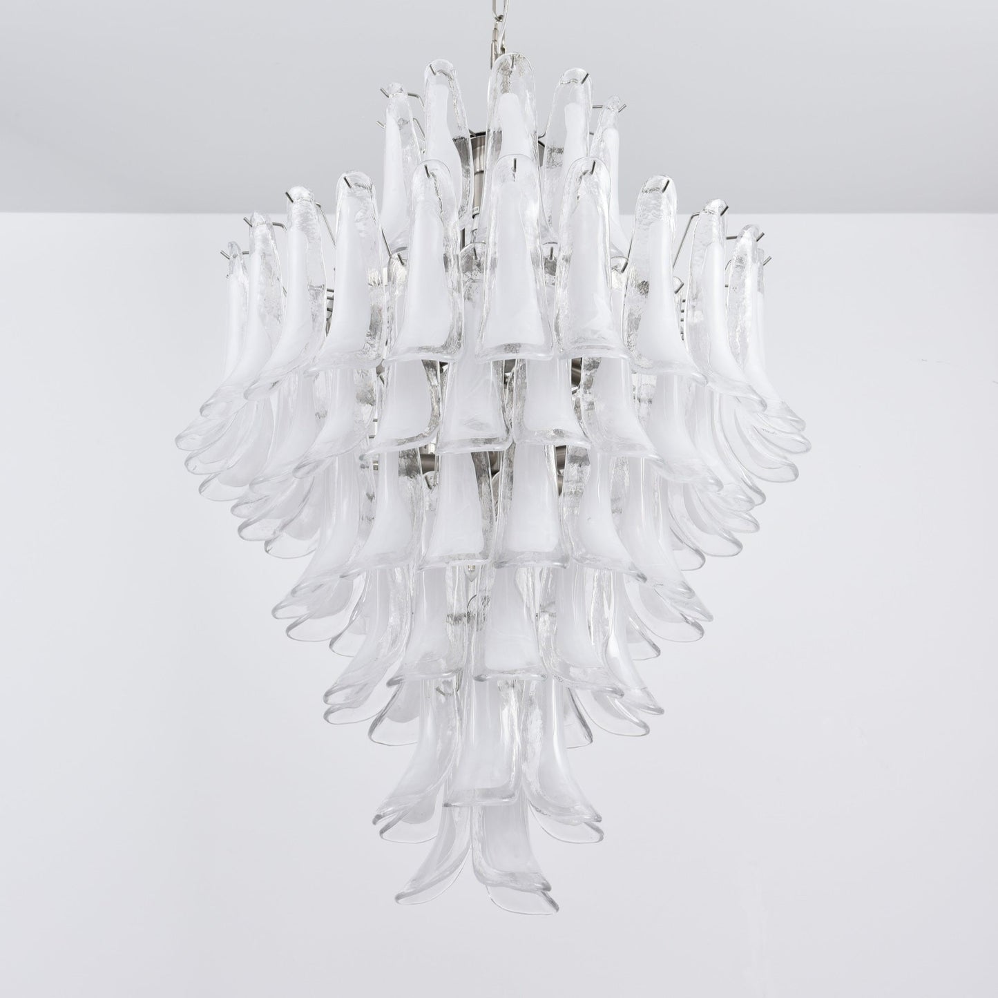 White Cloud Glass Petals Chandelier 31.5" D