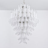 White Cloud Glass Petals Chandelier 31.5" D