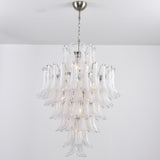 White Cloud Glass Petals Chandelier 31.5" D