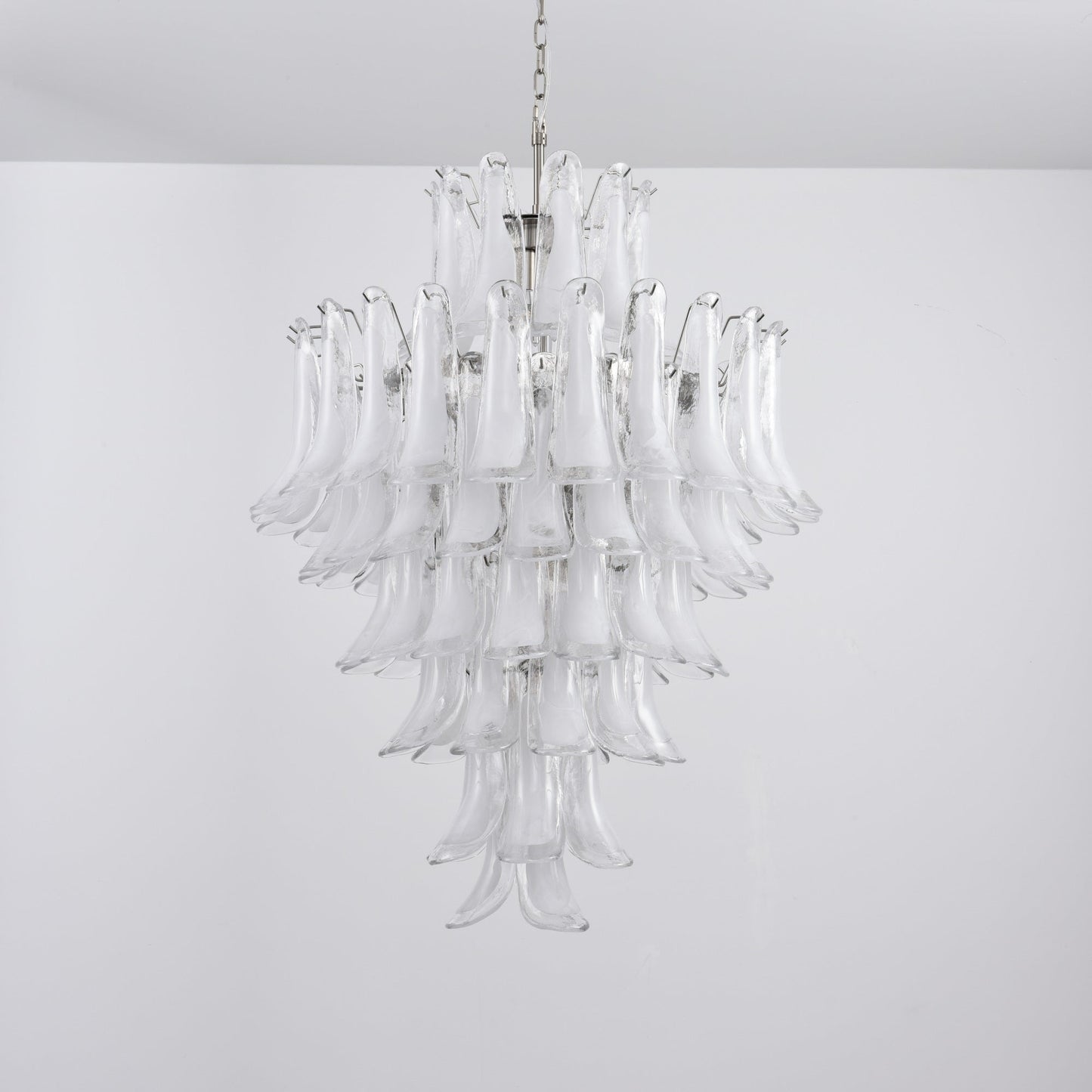 White Cloud Glass Petals Chandelier 31.5" D