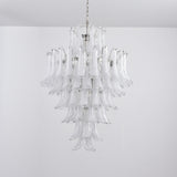 White Cloud Glass Petals Chandelier 31.5" D